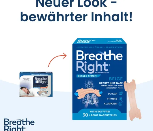Besser Atmen Breathe Right 30 Nasenpflaster groß beige