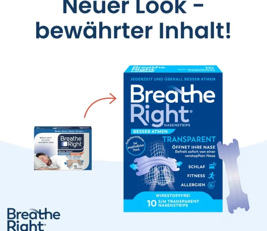 Besser Atmen Breathe Right Nasenpflaster Transparent Normal 10 Stück