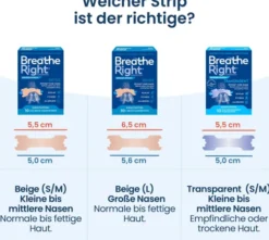 Besser Atmen Breathe Right 10 Nasenpflaster normal beige