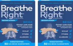 Besser Atmen Breathe Right Nasenpflaster normal beige 2 x 30 Stück