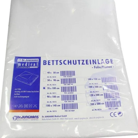 Bettschutzeinlage 70x100cm Folie Frottee