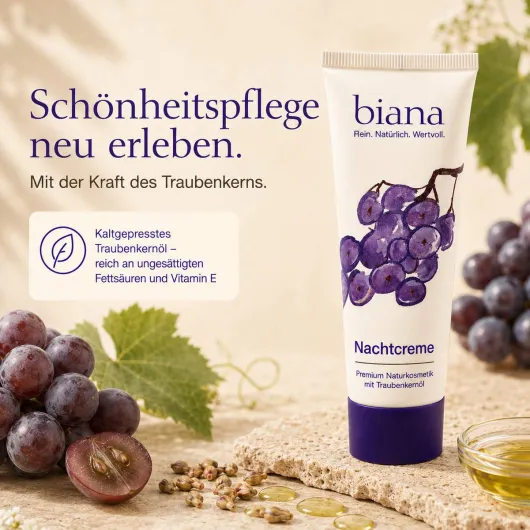 Biana Nachtcreme mit Traubenkernöl 75 ml