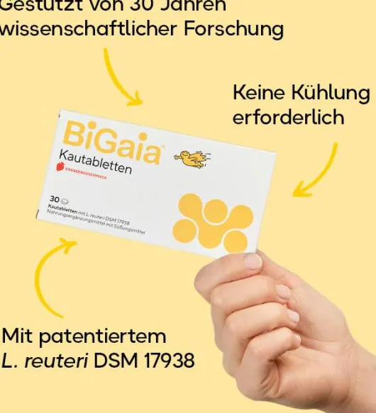 BiGaia Erdbeergeschmack 30 Kautabletten