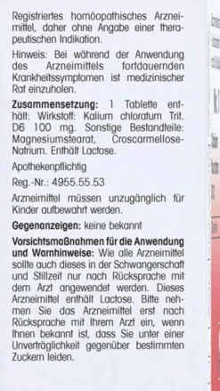 Biochemie 4 Kalium Chloratum D 6 200 Tabletten