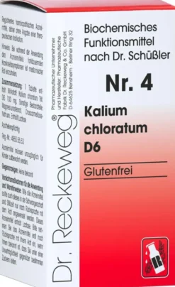 Biochemie 4 Kalium Chloratum D 6 200 Tabletten