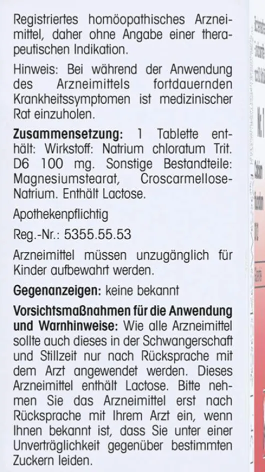 Biochemie 8 Natrium Chloratum D 6 Tabletten