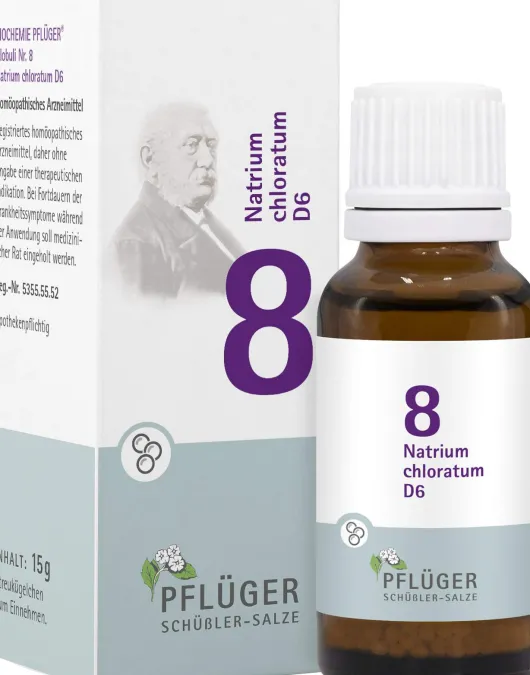 Biochemie Pflüger Nr. 8 Natrium Chloratum D6 15 G Globuli