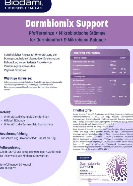 Biodami Darmbiomix Support 30 Kapseln