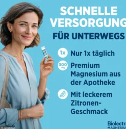 Biolectra Magnesium 300 mg Direct Zitronengeschmack 60 Beutel