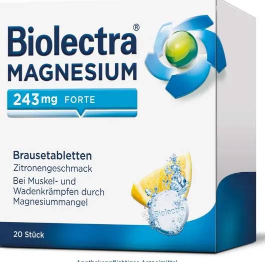 Biolectra Magnesium 243 mg Forte Zitronengeschmack 20...