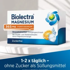 Biolectra Magnesium 365 mg fortissimum Orangengeschmack 40 Brausetabletten