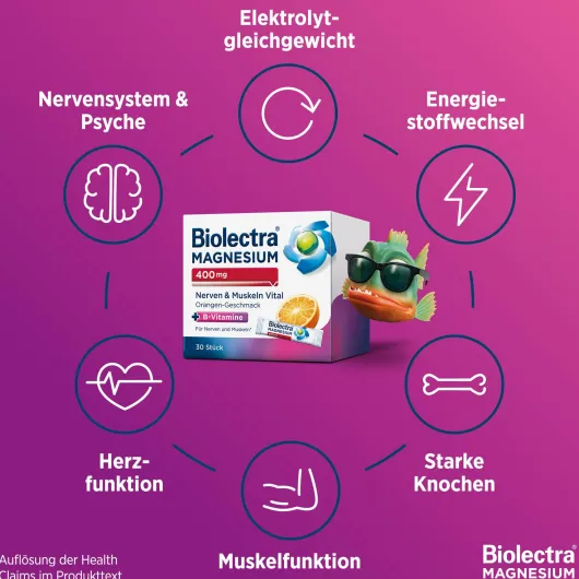 Biolectra Magnesium 400 mg Nerven & Muskeln Vital 100 Beutel