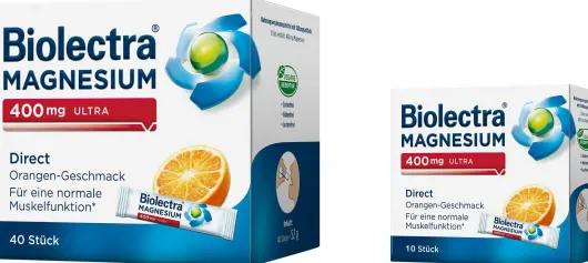 Biolectra Magnesium 400 mg ultra Direct Orangengeschmack 40 Pellets + gratis 10 Stück