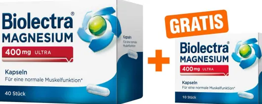 Biolectra Magnesium 400 mg ultra 40 Kapseln + gratis 10 Stück