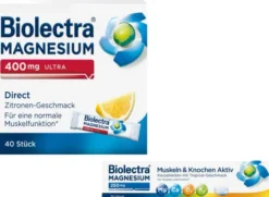 Biolectra Magnesium 400 mg ultra Direct Zitronengeschmack 40 Pellets + gratis Magnesium 250 mg 30 Kautabletten