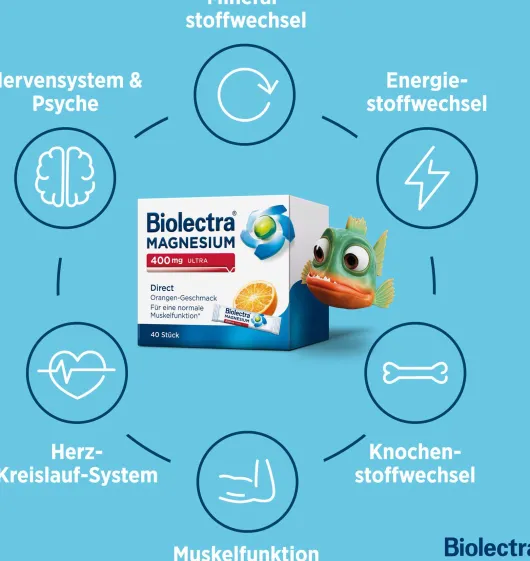 Biolectra Magnesium 400 mg ultra Direct Orangengeschmack 60 Pellets