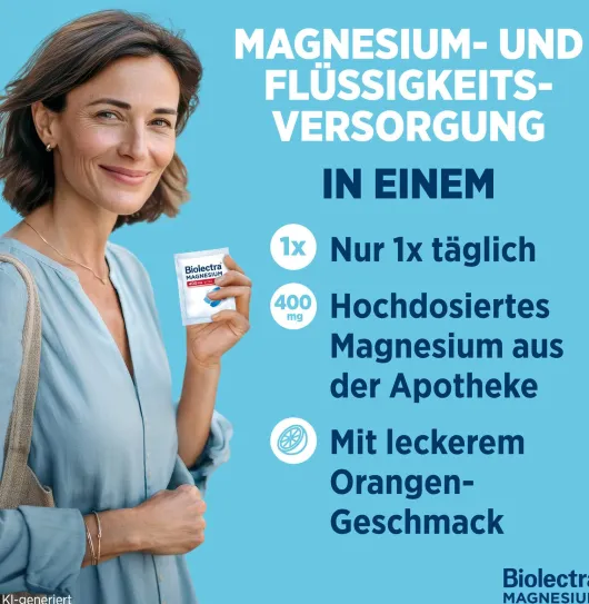 Biolectra Magnesium 400 mg Ultra Trinkgranulat Orangengeschmack...