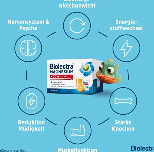 Biolectra Magnesium 400 mg Ultra Trinkgranulat Orangengeschmack...