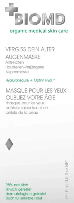 Biomed Vergiss Dein Alter Anti-Aging Augenmaske 15 ml