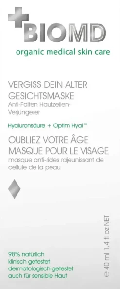 Biomed Vergiss Dein Alter Anti-Aging Gesichtsmaske 40 ml