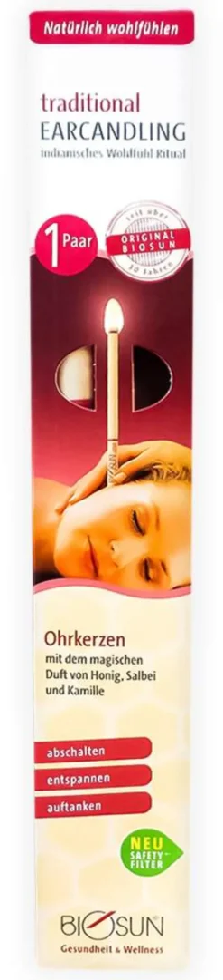 Biosun Traditional 2 Ohrkerzen Filter Neu 2015