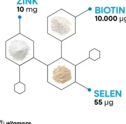 Biotin 10 mg hochdosiert Zink + Selen 180 Tabletten