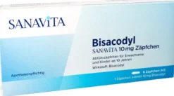 Bisacodyl Sanavita 10 mg Zäpfchen 6 Stück