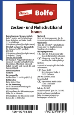 Bolfo Flohschutzband braun für Katzen und kleine Hunde 1 Stück