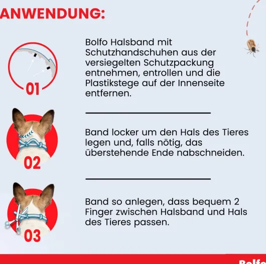 Bolfo Flohschutzband braun für Katzen und kleine Hunde 1 Stück