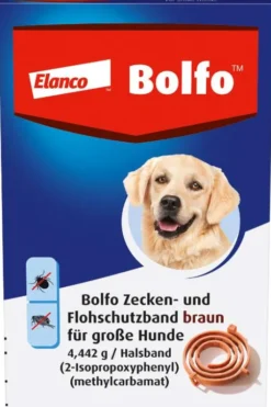 Bolfo Flohschutzband braun für große Hunde 1 Halsband