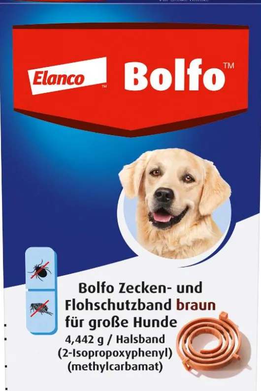 Bolfo Flohschutzband braun für große Hunde 1 Halsband