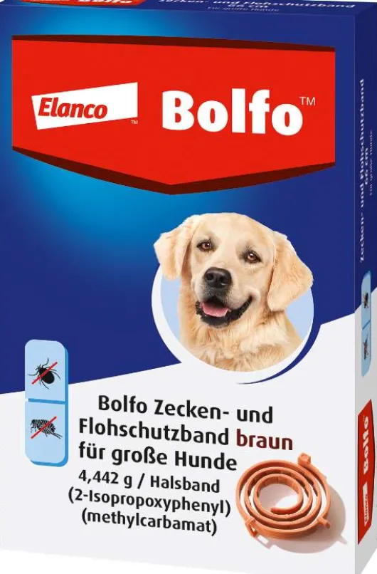 Bolfo Flohschutzband braun für große Hunde 1 Halsband