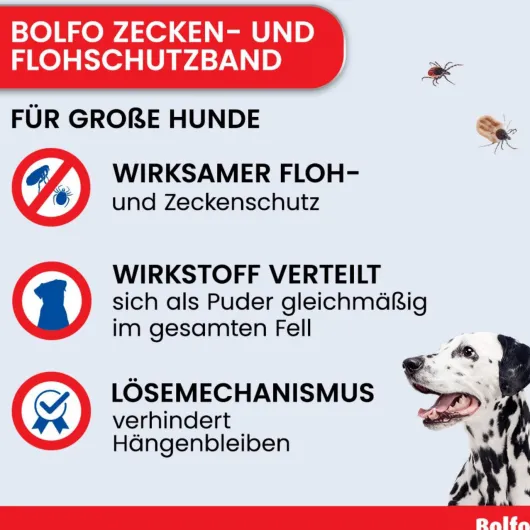 Bolfo Flohschutzband braun für große Hunde 1 Halsband