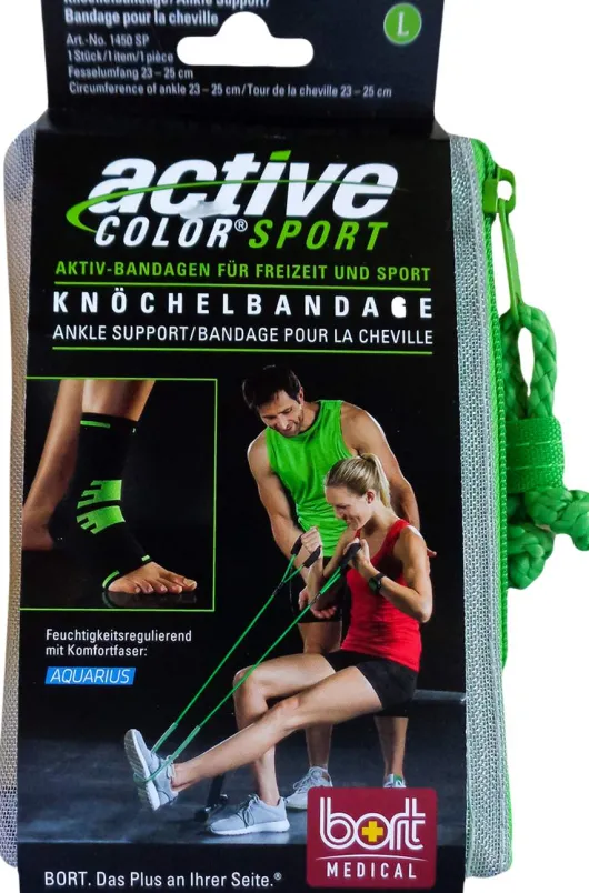 Bort Activecolor Sport Knöchelbandage L Schwarz Grün 1 Stück