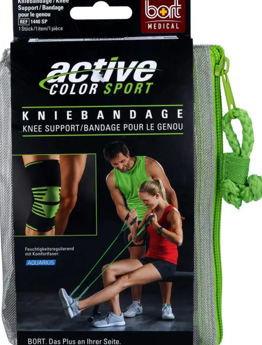 Bort Activecolor Sport Kniebandage S Schw.-Grün