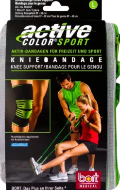 Bort Activecolor Sport Kniebandage L Schwarz Grün 1 Stück
