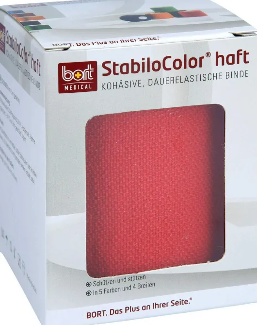 Bort Stabilocolor Haft Binde 8cm Rot