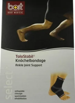 Bort Talostabil Knöchelstütze Silikon Links Large Schwarz