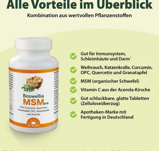 Boswellia Msm Forte Dr.Jacob s 90 Tabletten