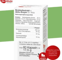 Brokkoli Extrakt + Aktiv-Enzym Dr. Wolz 60 Msr. Kapseln