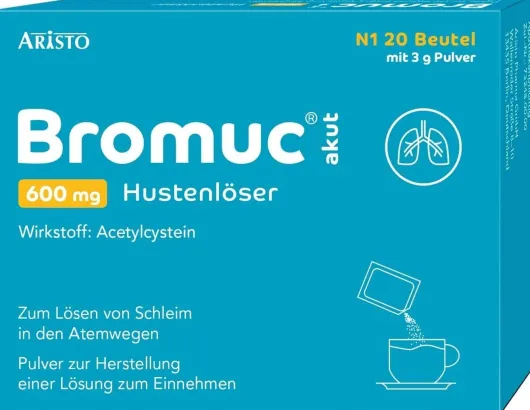 Bromuc Akut 600 mg Hustenlöser 20 Beutel