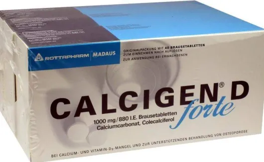 Calcigen D Forte 1000 mg und 880 I.E. 120 Brausetabletten