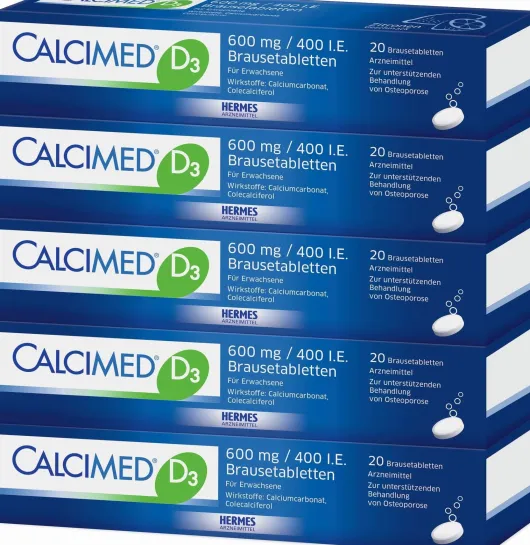 Calcimed D3 600 mg 400 I.E. 100 Brausetabletten