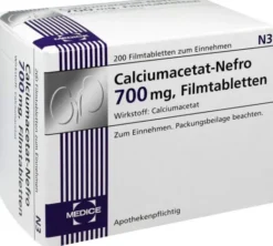 Calciumacetat Nefro 700 mg 200 Filmtabletten
