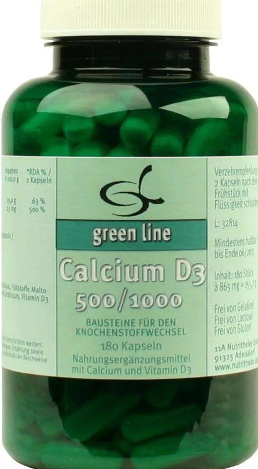 Calcium D3 500-1.000 Kapseln 180 Kapseln