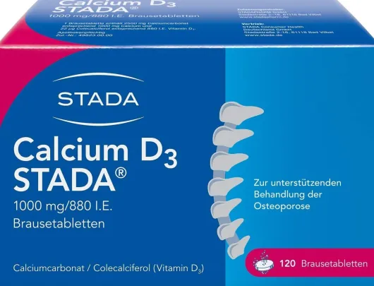 Calcium D3 Stada 1000 mg 880 I.E. 120 Brausetabletten