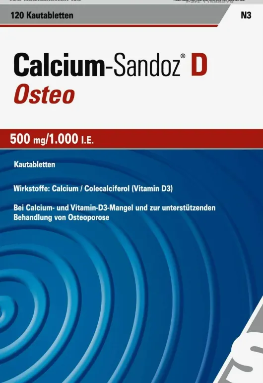 Calcium Sandoz D Osteo 500 mg pro 1.000 I.E. 120 Kautabletten
