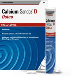Calcium Sandoz D Osteo 500 mg pro 1.000 I.E. 120 Kautabletten