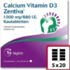 Calcium Vitamin D3 Zentiva 1000 mg 880 I.E. 100 Kautabletten