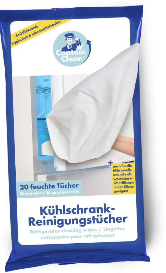 Captain Clean Kühlschrank-Reinigungstücher 20er Set